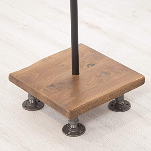 Industrial Pipe and Wood Clothes Rack 2-Way, Garment Rack, Clothing Rack, Closet Organizer, Clothing Storage and Display, Wood Shelving - Image 5