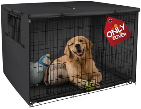 Explore Land Dog Crate Cover, 48 inches, Black by ExploreLand