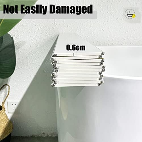 Bamboo Bathtub Caddy Tray with Adjustable Book Stand Wine Glass Holder and Non Slip Grips Spa Bathroom nizer for Relaxing Bath Time. - Image 2