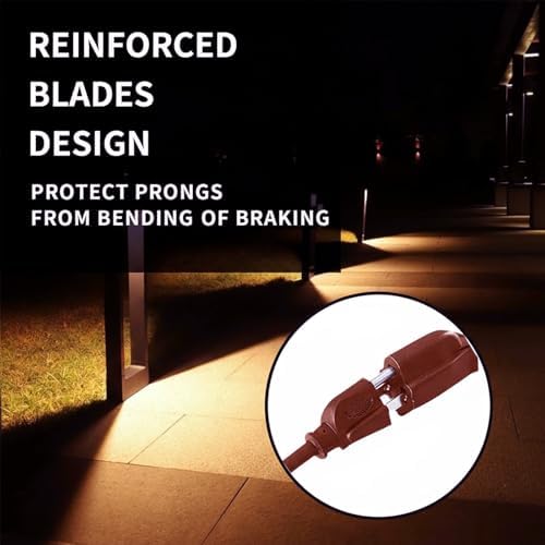6 Ft Brown Outdoor Extension Cord 16 Gauge Grounded Plug for Lights - Image 7