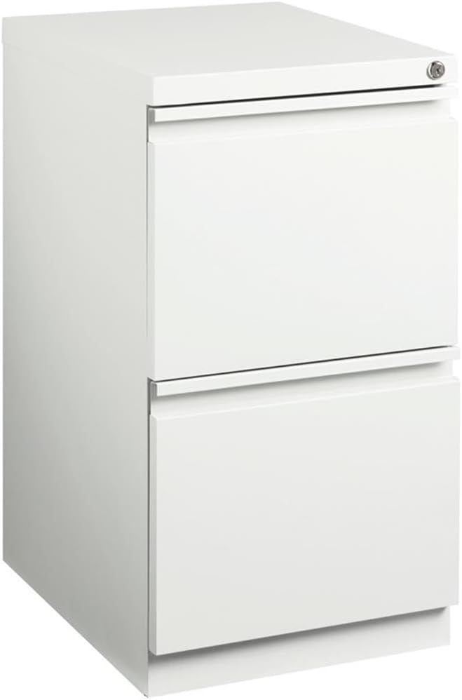 Pemberly Row 2 Drawers 27.75" Vertical White Metal Filing Cabinet Lockable by PEMBERLYROW