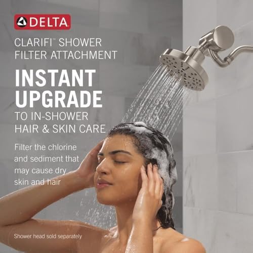 Delta Faucet Clarifi Standard Shower Filter Attachment with Filter, Shower Water Filter, Shower Head Filter, Matte Black 7SF100-BL - Image 2