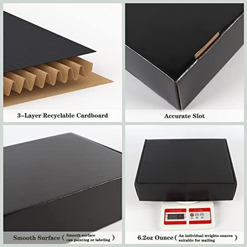 EXYGLO 20 Pack 12x9x3 Black Shipping Boxes for Packaging Small Business - Image 4
