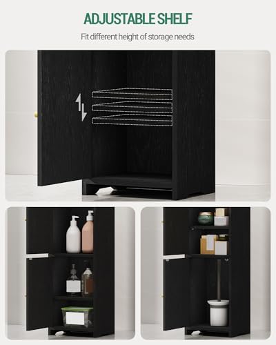 Hzuaneri Bathroom Storage Cabinet, Small Corner Floor Cabinet with 2 Doors - Image 6