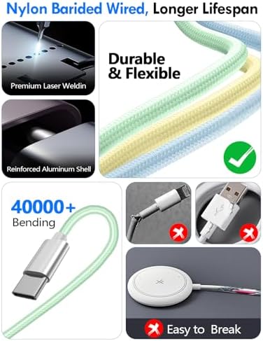 1Pack Travel Essentials for Apple Watch Charger,3-in-2 Multi Charging Cable - Image 5