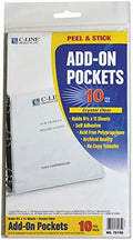 C-Line Self-Adhesive Add-On Filing Pockets, 8-3/4 x 5-1/8, 10 per Pack (70185) by C-Line