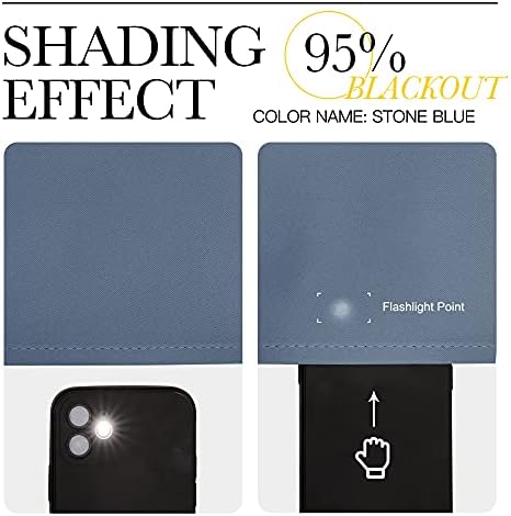 NICETOWN Curtains & Drapes for Door Tapestry, Sound Noise Canceling Room Darkening Replacement Makeshift Curtains for Bathroom Pantry Bedroom Closet (Stone Blue, 1 Panel, 5ft Wide x 12ft Long) - Image 5