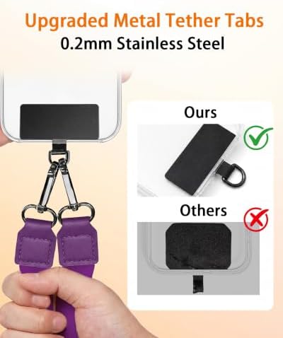 Phone Lanyard Crossbody Wrist Neck Strap Adjustable Women Purp - Image 6