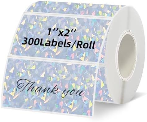 2''x1'' Holographic Direct Thermal Barcode Labels,Self-Adhesive Thermal Printer Stickers for Address Design DIY Logo Business（Glass） by Unknown