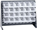 Quantum Storage Systems QBR-2721-220-24CL Ultra Bin Complete Bench Rack Package with 24 Ultra Bins, 27" x 8" x 21" , Clear by QuantumStorageSystems