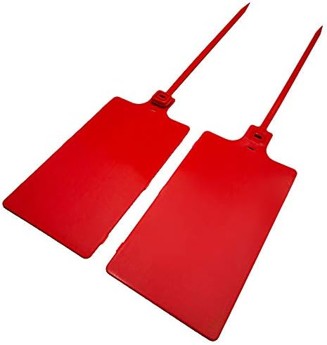 Plastic Seals Shipping Tags Logistics Use Big Sign Tie Large Label Tie, 255 mm Total Length, Package of 100pcs (Red) - Image 5