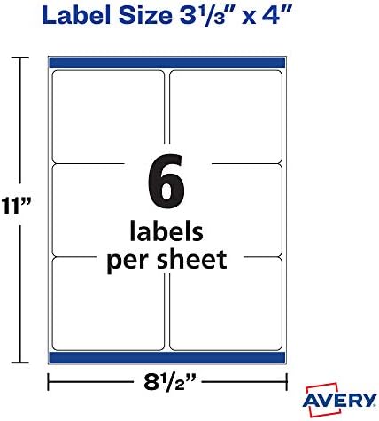 Avery TrueBlock Shipping Labels, Sure Feed, Permanent, 3-1/3" x 4", White, 120 Labels Total (32134) (Pack of 10) - Image 7