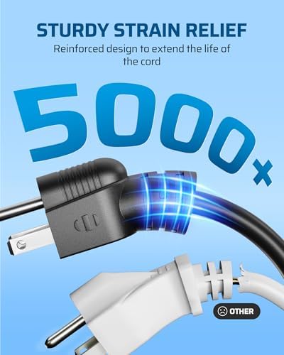 DEWENWILS 15FT Black Tri-Tap Outdoor Extension Cord 16/3, ETL Listed - Image 4