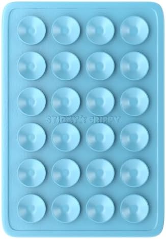 StickyGrippy Suction Phone Case Mount, Sillicon Adhesive Phone Accessory for iPhone and Android, Hands-Free Strong Grip Mirror Shower Phone Holder, Tiktok Videos and Selfies (Pearl Blue) - Image 2