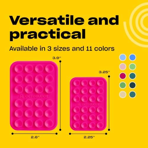 OCTOBUDDY Classic - Silicone Suction Phone Case Adhesive Mount, Hot Pink - Image 6