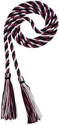 Tassel Depot Graduation Honor Cord - Navy/Maroon/White - Every School Color Available - Made In Usa by TasselDepot
