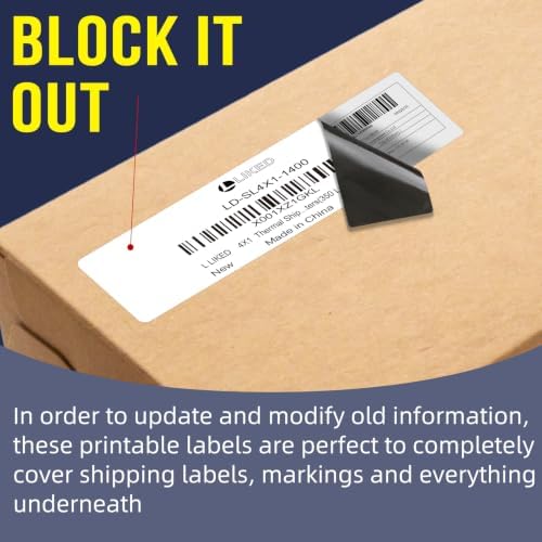 L Liked 4"x1" Thermal Labels, 16800 Strong Adhesive Shipping Labels - Image 3