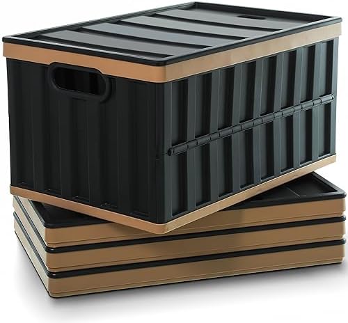 Citylife 4PC 64L Collapsible Storage Bins with Lids, Collapsible bins by CITYLIFEHomeOrganization