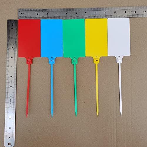 Plastic Seals Shipping Tags Logistics Use Big Sign Tie Large Label Tie, 255mm Total Length, Package of 100pcs (5 Colors Mixed) - Image 2