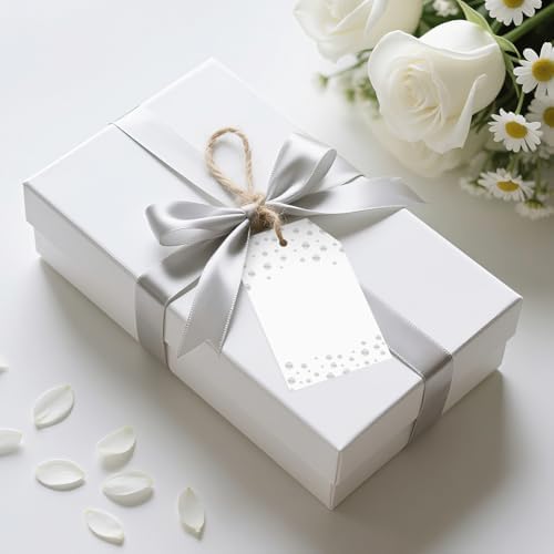 Anwyll Gift Tags with String - 100 Pcs Silver Foil Gift Tags for Presents - Image 4