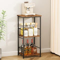 SWTYMIKI Coffee Bar Cabinet for Home - 3-Tier Sturdy Farmhouse Coffee Stand Station Multi-Purpose Buffet Sideboard - Kitchen Bar Table for Living Room, Corner, Small Space, Espresso by SwtyMiki-TidyHomeSweetLife