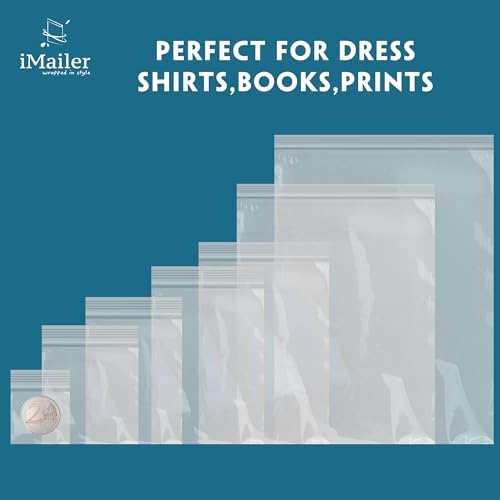 iMailer - 3" x 5", 4" x 6", 5" x 7", 6" x 9" (100 CT each)- 2 Mil Zip Bags - Image 2