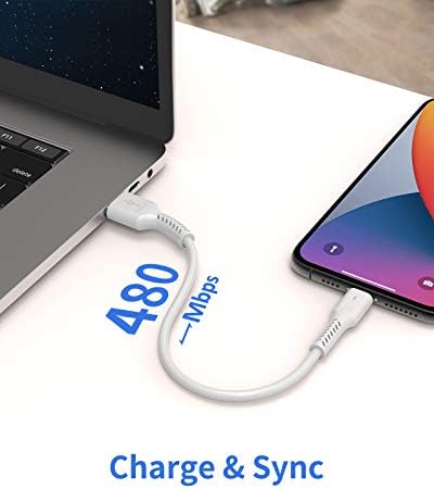 6 inch iPhone Charge Cable Short, 0.5ft 5Pack USB to Lightning Cord for Fast Charging Stations Compatible with Apple iPhone 12 11 Pro Max Xs 8 7 6 5 Plus, iPad Air/Mini - Image 4
