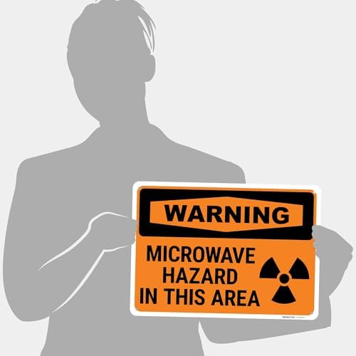 OSHA Warning Microwave Hazard in This Area with Graphic Sign, - Image 4