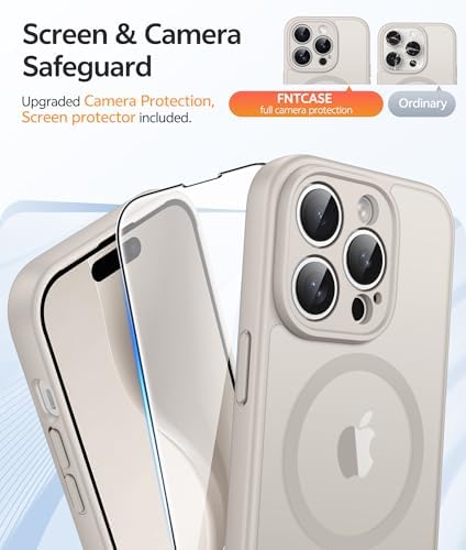FNTCASE for iPhone 14 Pro Max Case, Fit for Magsafe, Glass Screen Protector - Image 4