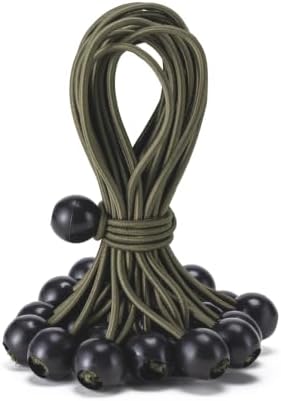 30 Pack Ball Bungee Cord, Heavy Duty Bungie Cord Balls (6",Olive Green) by Unknown
