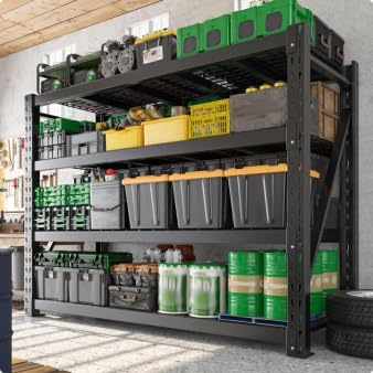 REIBII 11000LBS Heavy Duty Garage Shelving,Ultra-Sturdy Steel for Basement - Image 2
