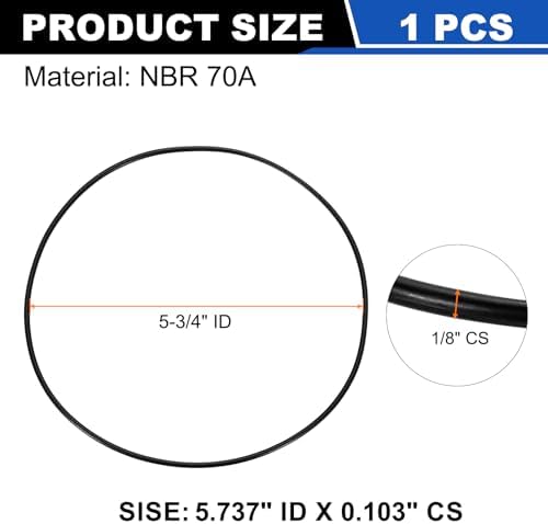 uxcell 1Pcs AS-162 NBR 70A O-Rings 5-3/4"ID x 3/32"CS/5.737"ID x 0.103"CS - Image 2