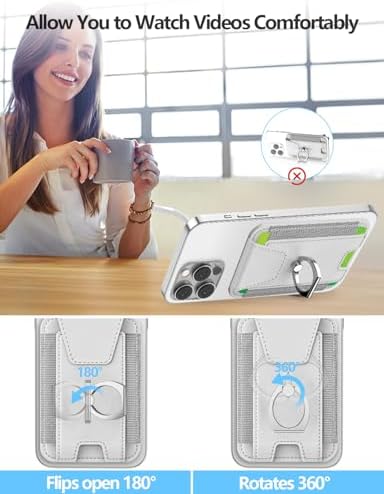 for Magsafe Wallet with Grip, 6-Card Holder; Stronger Magnetic Phone Wallet - Image 3