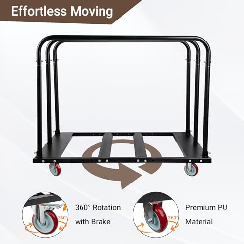 Folding Table Cart, Heavy Duty Drywall Dolly Cart 1800 LBS - Image 6