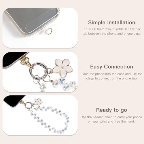 Long Pond Designer Cell Phone Wrist Strap, Anti-Lost Lanyard Wristlet Charm for iPhone 17 Pro Max&Most Cellphones, Detachable Bracelet - Image 6