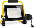 LED Work Light, 12000LM 6500K Portable Work Light with 5FT Cord, IP66 Waterproof Flood Lights Outdoor with Stand & Switch, Bright Indoor Outside Lighting for Job Site Construction Car Repairing Garage by LightingYouCanTrust