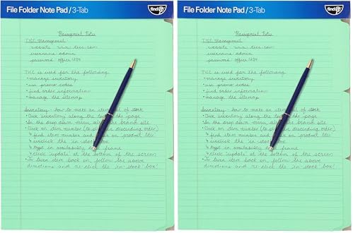 Find It File Folder Notepad - Pack of 24-9.5 x 12.5 Inch Notebook Organizer Folders for Filing, Document, and Clipboard Organization - Green by Find+It%C2%AE