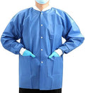 JMU 10-100 Pack Disposable Lab Coats, SMS Disposable Medical Jackets by JMU