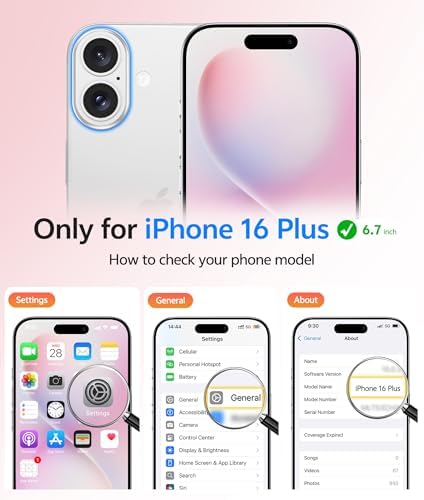 FNTCASE for iPhone 16 Plus Case, Fit for Magsafe, Screen Protector - Image 2