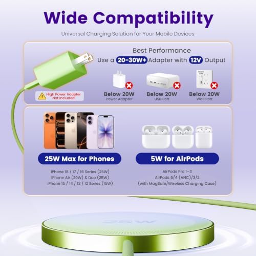 MagSafe 25W Wireless Charger for Apple Magnetic Fast Charging Pad - Image 3