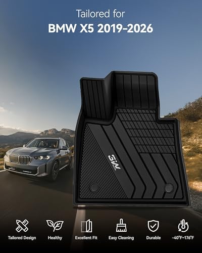 3W Floor Mats & Cargo Liner for BMW X5 2019-2026, TPE All-Weather - Image 2