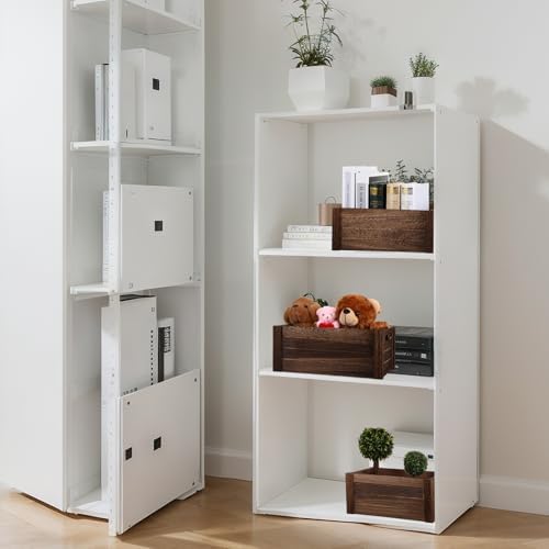 AceOrbit 6 Pcs Decorative Wood Crates with Handle for Display, Dark Brown - Image 5