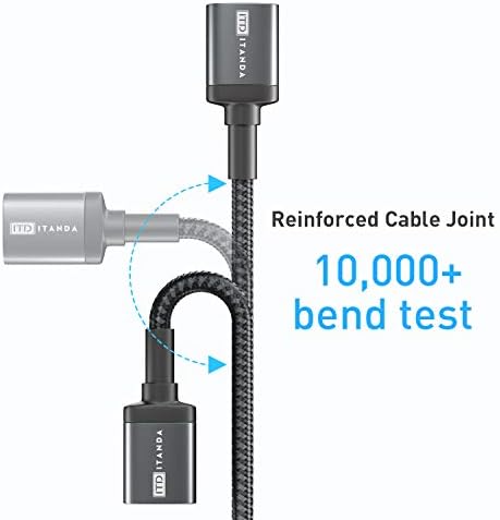 USB Extension Cable 6FT USB 3.0 Extender Type A Male to Female Cord Grey - Image 4