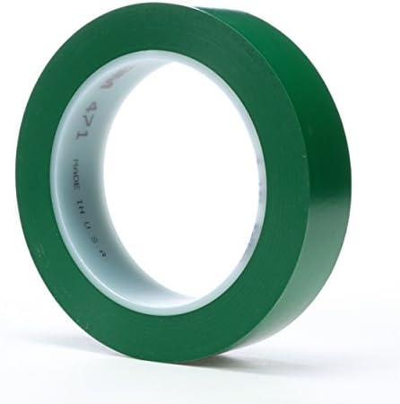 3M Vinyl Tape 471, Green, 1/2 in x 36 yd, 5.2 mil, 72 rolls per case - Image 2