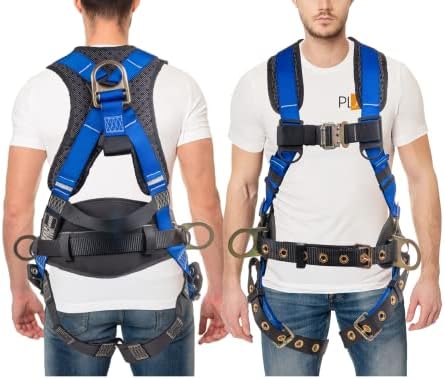 Palmer Safety Hammerhead 5pt Safety Harness Back Padded, QCB Chest, Tongue Buckel Legs Straps, Back & Side D-Rings by ATERET