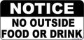 Indication warning sign Notice No Outside Food Or Drinks Retro Vintage Style Inch Wall Art Outdoor Indoor 12x8 Inches New Aluminum Metal tin sign by Eletina