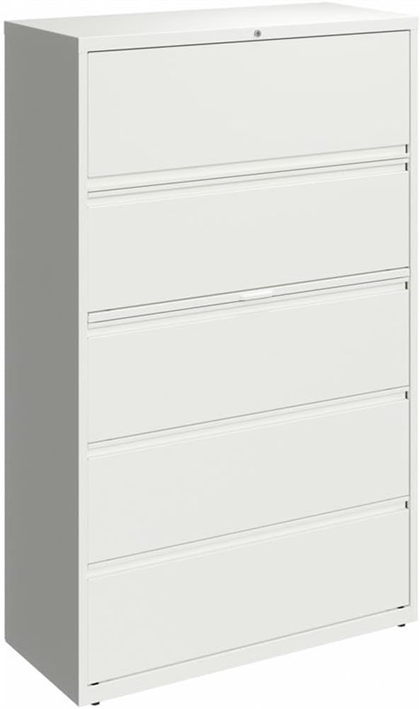 Pemberly Row 42-in Wide 5 Drawer Metal Lateral Filing Cabinet White by PEMBERLYROW