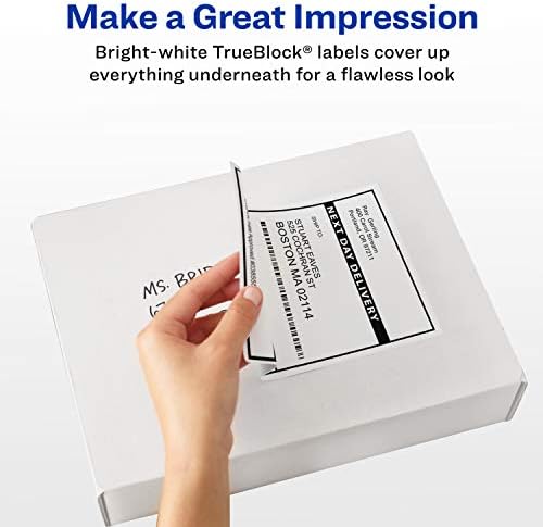 Avery TrueBlock Shipping Labels, Sure Feed, Permanent, 3-1/3" x 4", White, 2 Pack, 120 Labels Total (32134) - Image 6