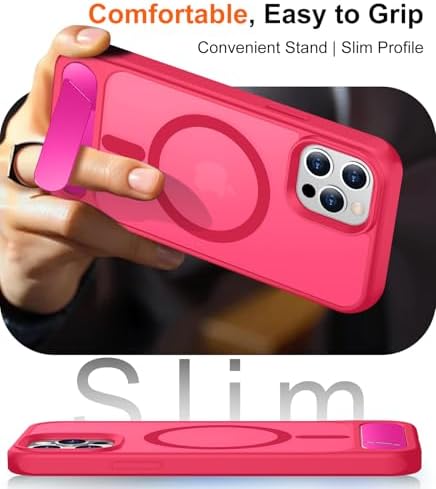 Temdan Magnetic Compatible with iPhone 12 Pro Max Case, [Built-in Invisible Kickstand][Compatible with MagSafe][Military Grade Shockproof] Slim Translucent Matte Phone Case for iPhone 12 Pro Max 6.7" - Image 6