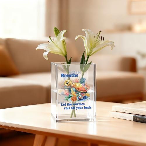 Sea Turtle Pen Holder Makeup Organizer, Mental Health Desk Décor - Image 5